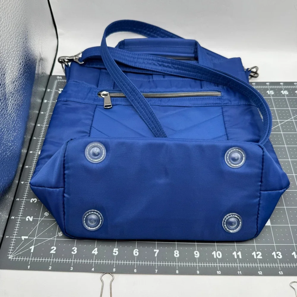 Lug Courier Crossbody Bag Women Medium Cobalt Blue Quilted RFID Travel Tote